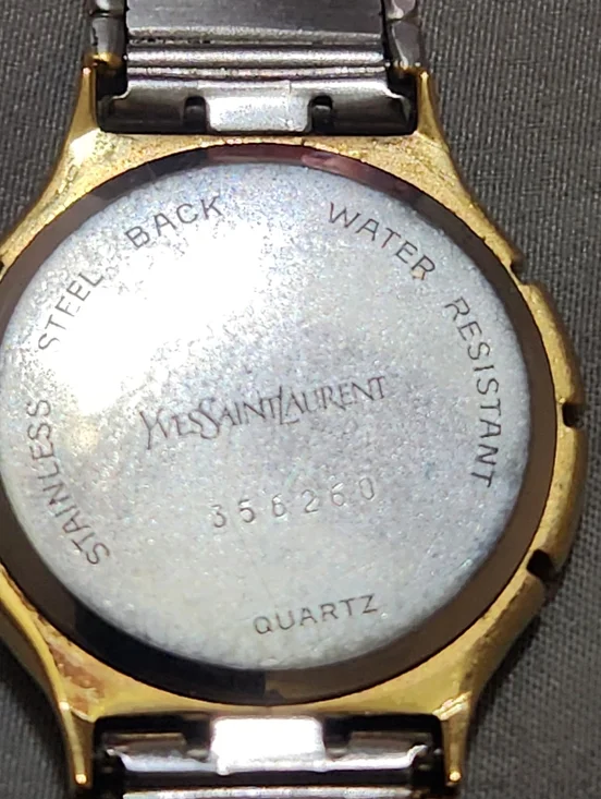 Vintage Yves Saint Laurent Two-Tone Roman Dial Quartz Watch |1990s - Picture 10 of 16